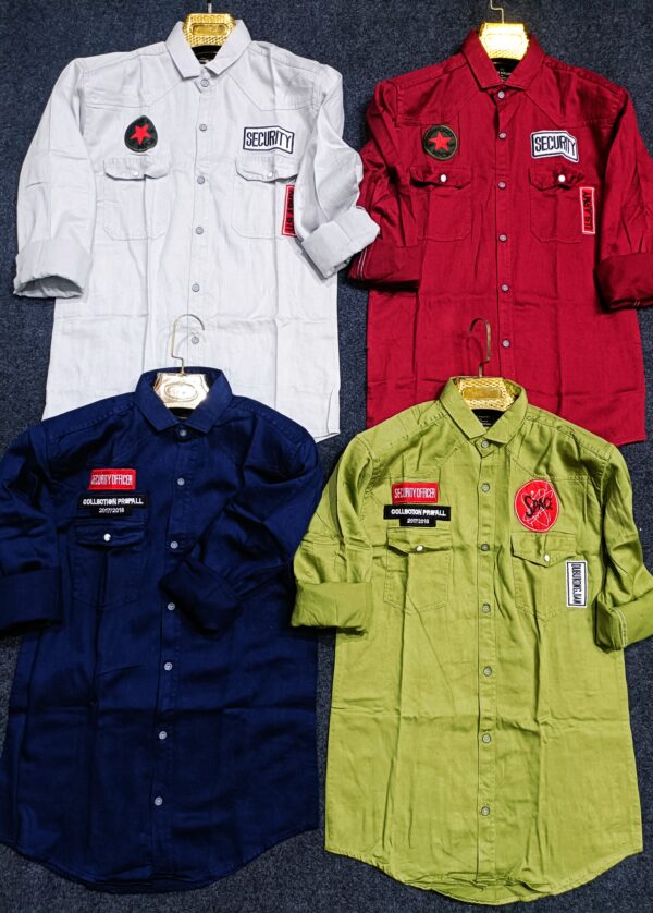 Imported patch shirt.. cotton fabric M L XL
