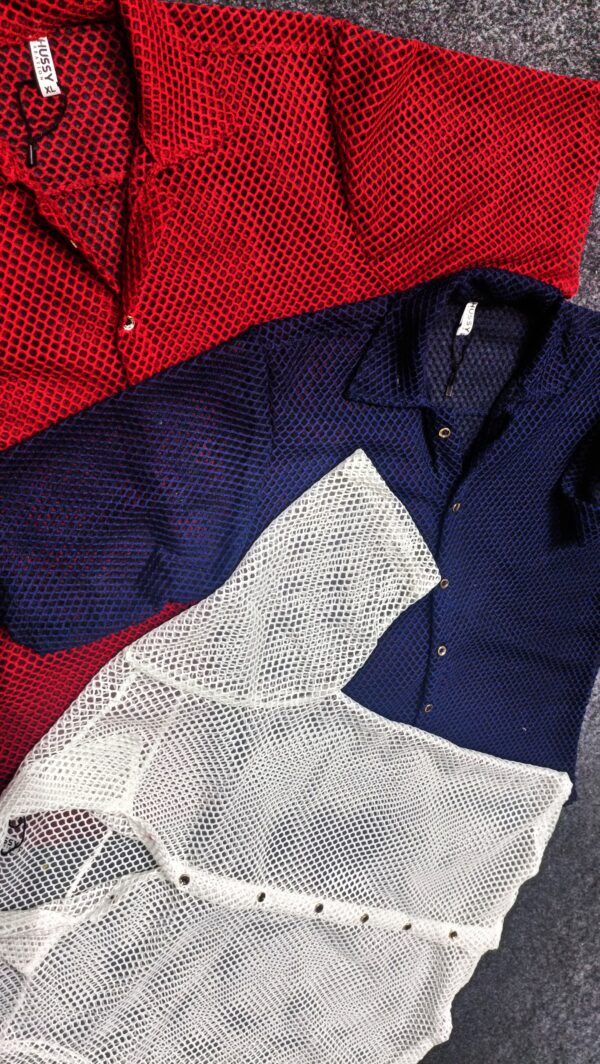 Imported netlacra fabric M L XL size... downsholder shirt