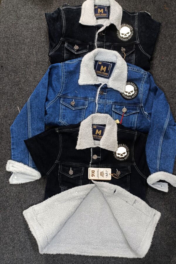 Imported Denim jacket reflecter back design..size M L XL