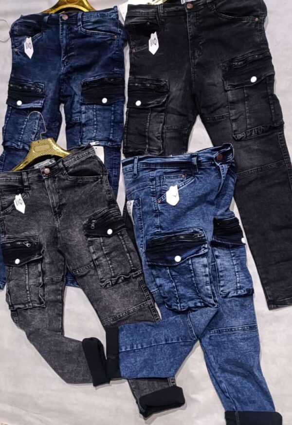 DENIM COTTON CARGO