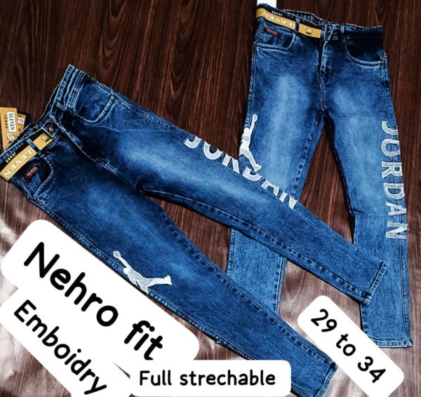 IMPORTED BRAND SIDE EMBROIDERY JEANS