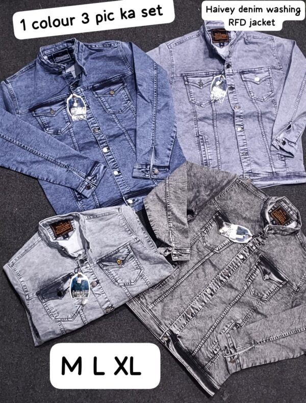 IMPORTED HAIVEY DENIM WASHING RFD JACKET